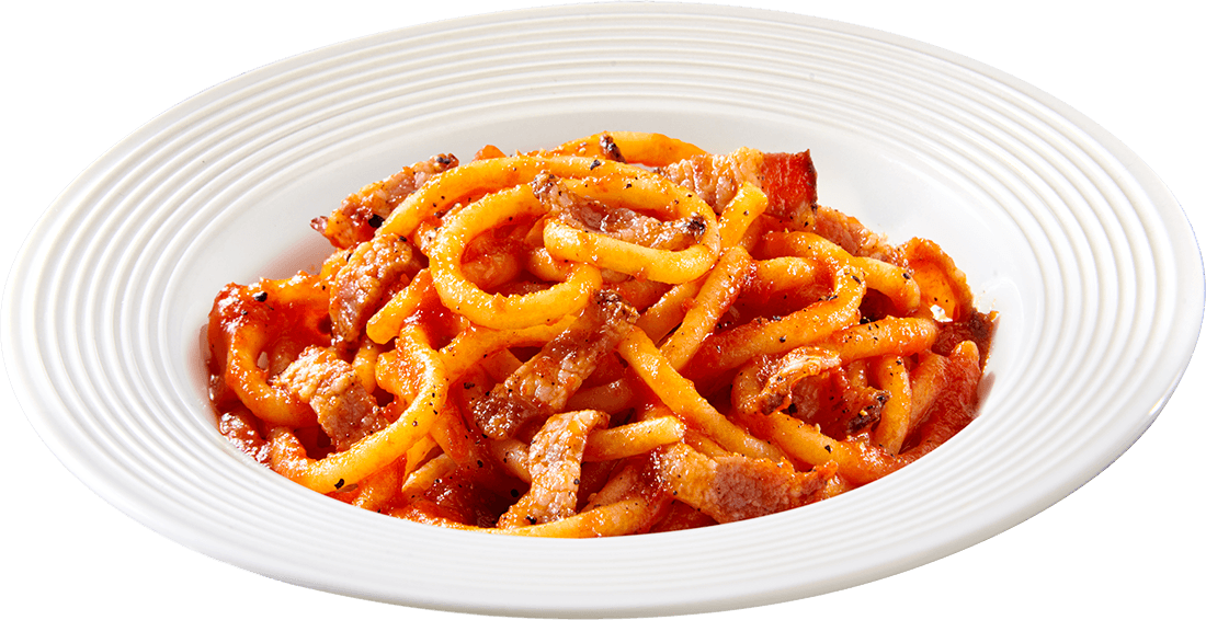 bigoli all'amatriciana