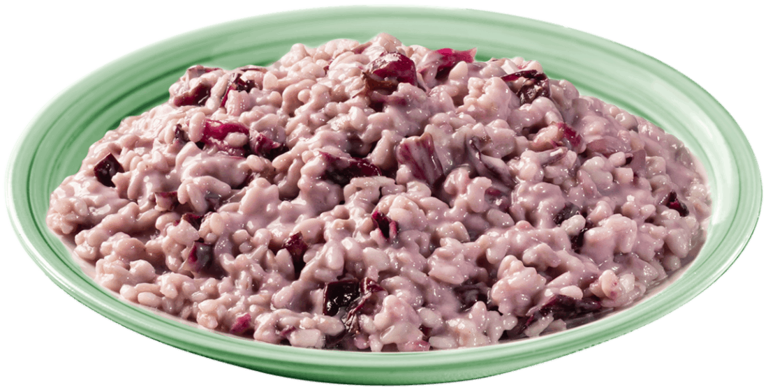 risotto al radicchio e scamorza
